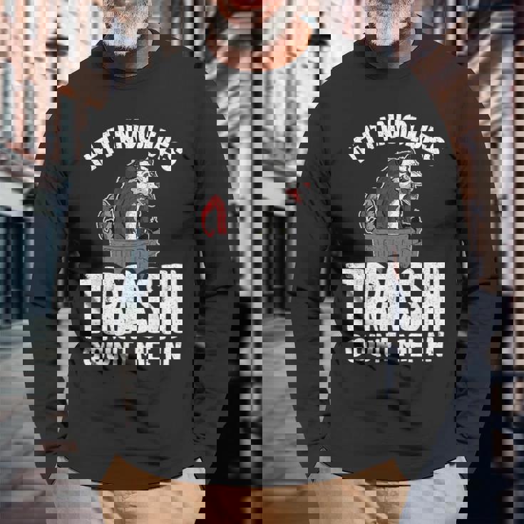 ゴミが関係するならオポッサムジョークでカウントしてくれポッサム 長袖Tシャツ 高齢者への贈り物