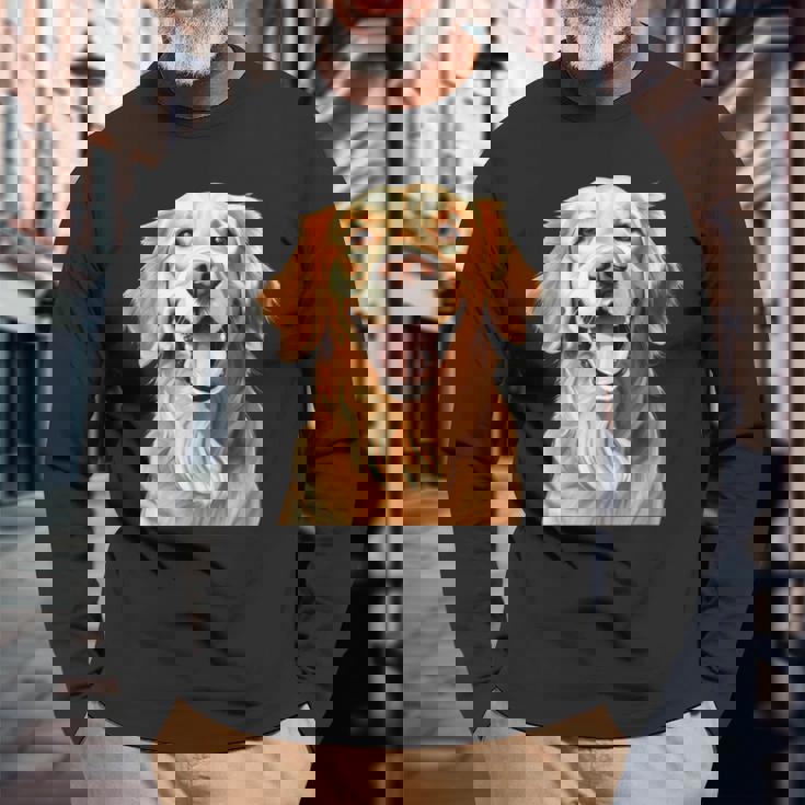 ゴールデンレトリバー グッドボーイ 長袖Tシャツ 高齢者への贈り物