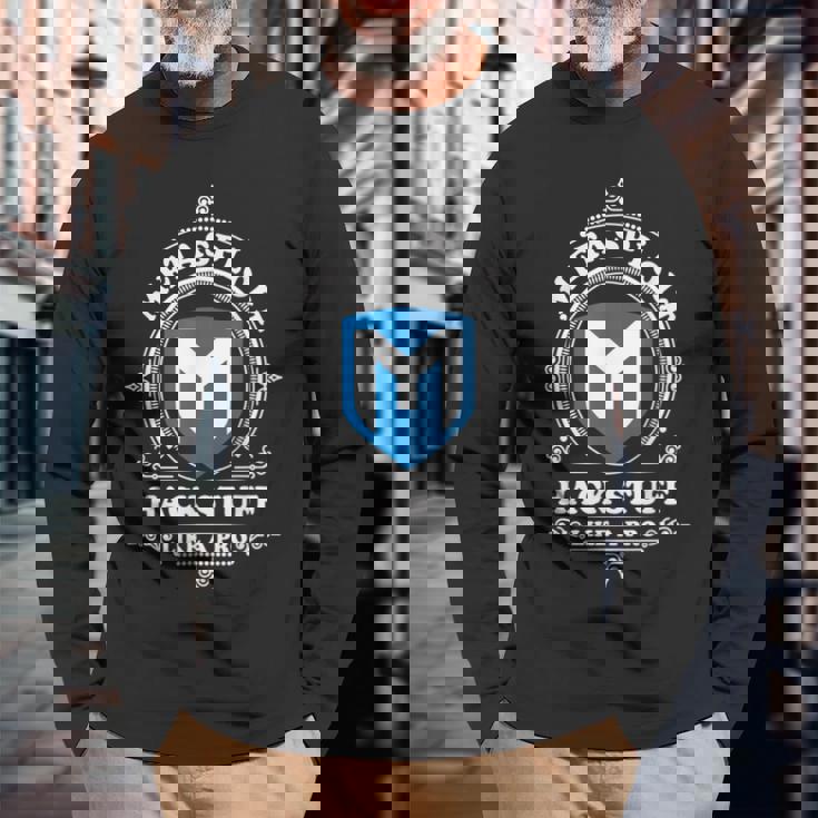 サイバーセキュリティ Metasploit プロのようなものをハック 長袖Tシャツ 高齢者への贈り物