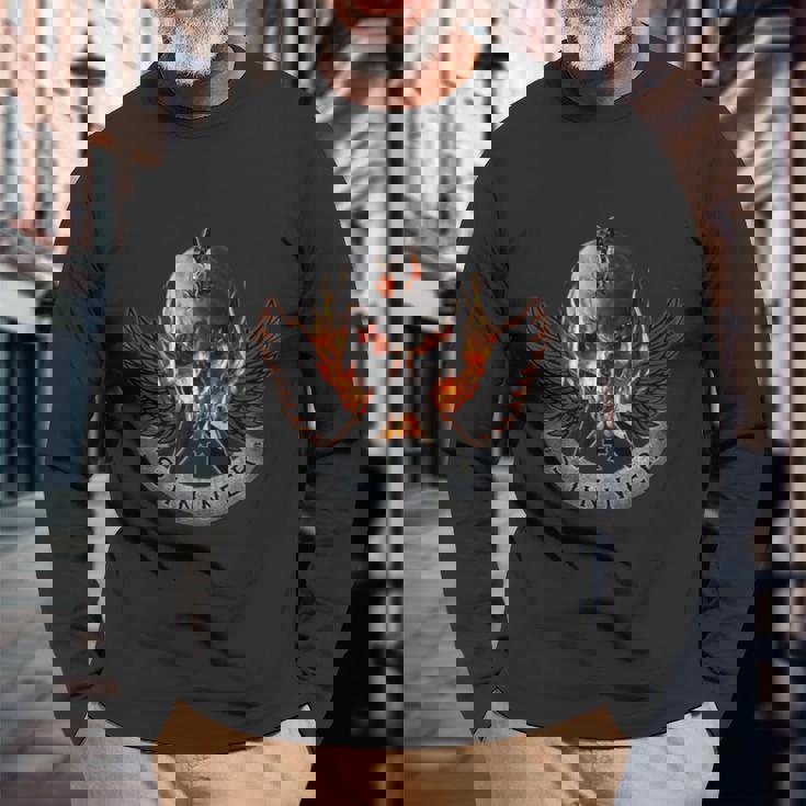 シナーヘビーメタルフライングv 長袖tシャツ 長袖Tシャツ 高齢者への贈り物