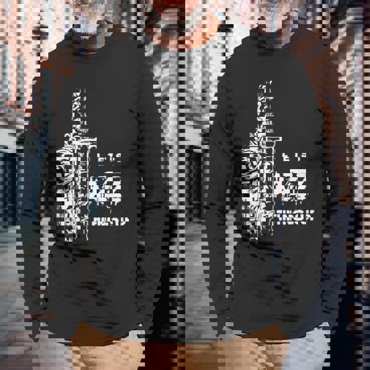 ジャズ・サックス レッツ・ジャズ・シング・アップlet's Jazz Thing Up 長袖tシャツ 長袖Tシャツ 高齢者への贈り物