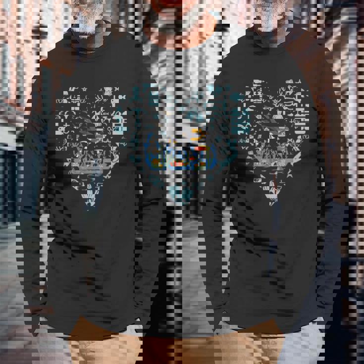 スキューバダイビング スキューバダイバーズ マスク 海 シュノーケリング タンク 酸素 長袖Tシャツ 高齢者への贈り物