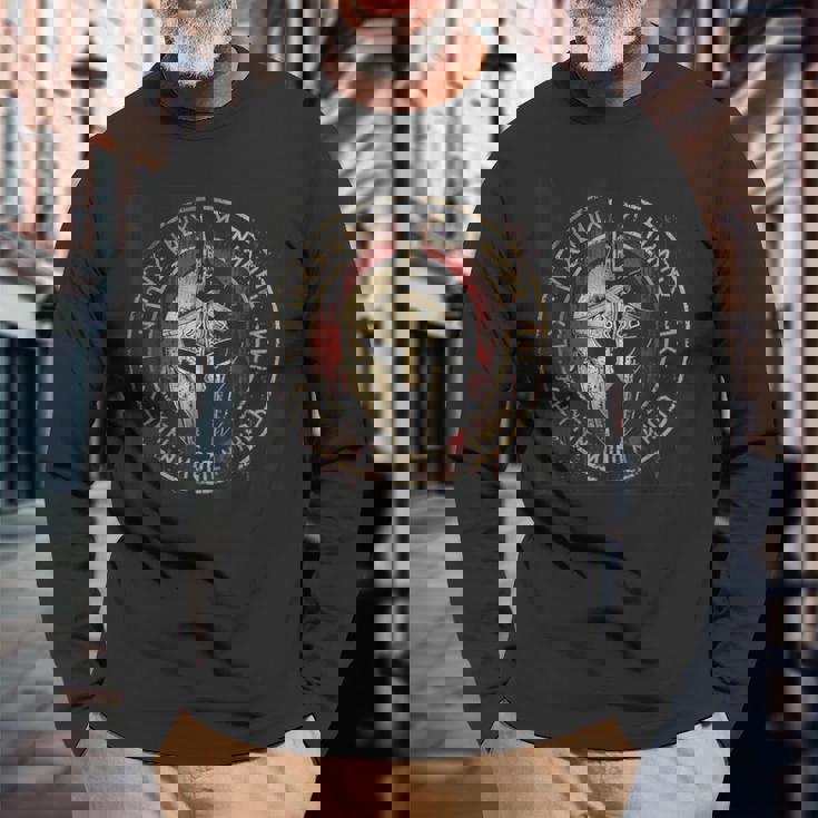 スパルタ スパルタン ファイター ヘルメット レオニダス スパルタン メンズ 長袖Tシャツ 高齢者への贈り物