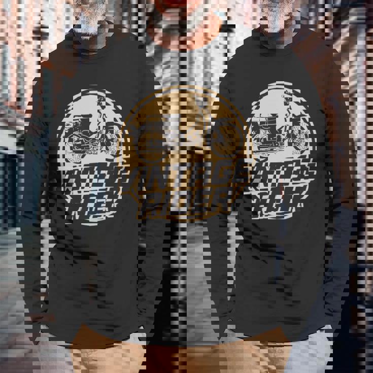 スーパーカブ C100 原付バイク ヴィンテージ ライダー レトロジャパン 長袖tシャツ 長袖Tシャツ 高齢者への贈り物