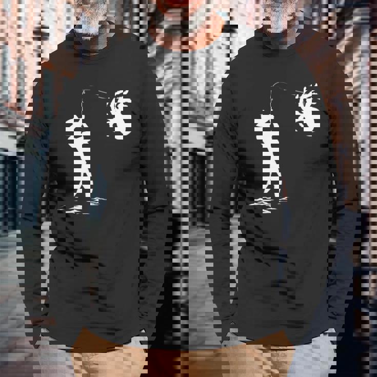 タコ釣り漁師 長袖tシャツ 長袖Tシャツ 高齢者への贈り物