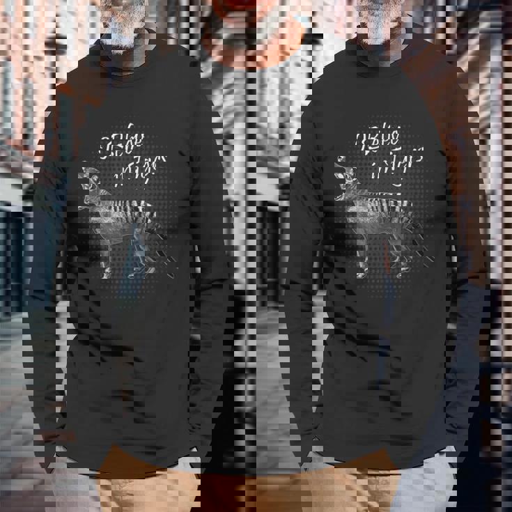 タスマニアタイガー 長袖Tシャツ 高齢者への贈り物