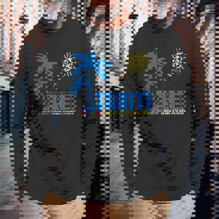 タヒチ フランス領ポリネシア お土産 タヒチ 長袖Tシャツ 高齢者への贈り物