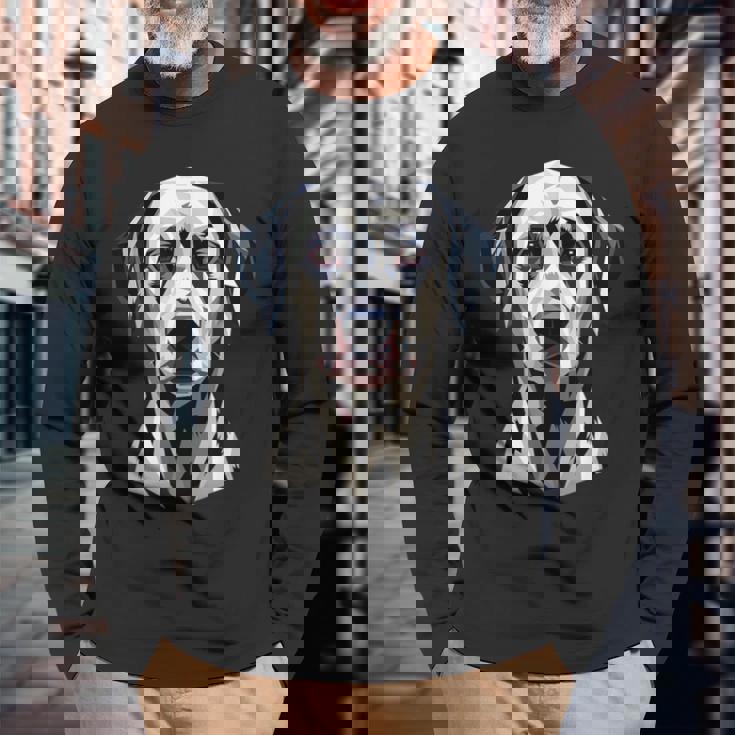 ダルメシアン 愛犬家デザイン 子犬の愛 ダルメシアン 長袖Tシャツ 高齢者への贈り物