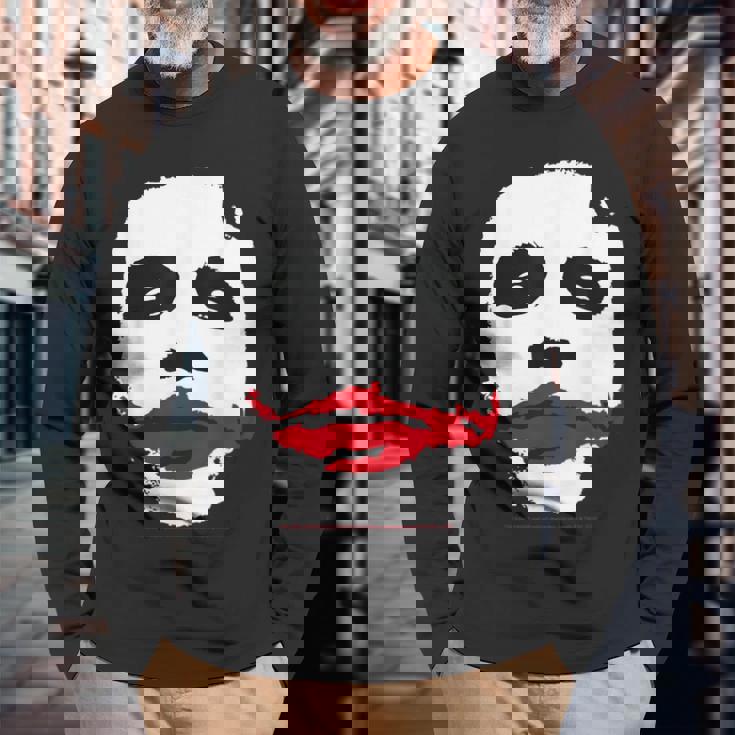 ダークナイトジョーカーの顔 ミニマリスト 象徴的なイメージ 長袖Tシャツ 高齢者への贈り物