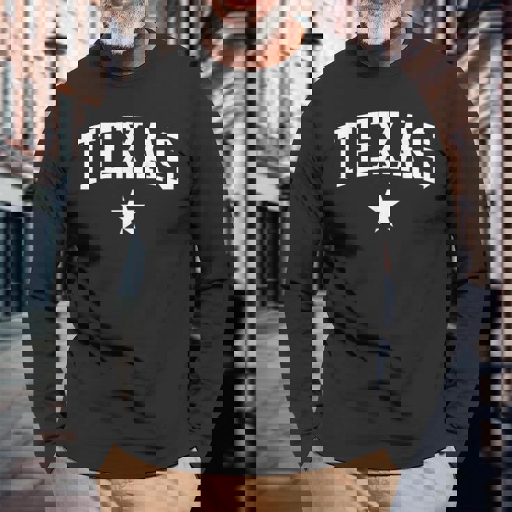 テキサス州立大学からのテキサスホームヴィンテージテキサスギフト。 長袖Tシャツ 高齢者への贈り物