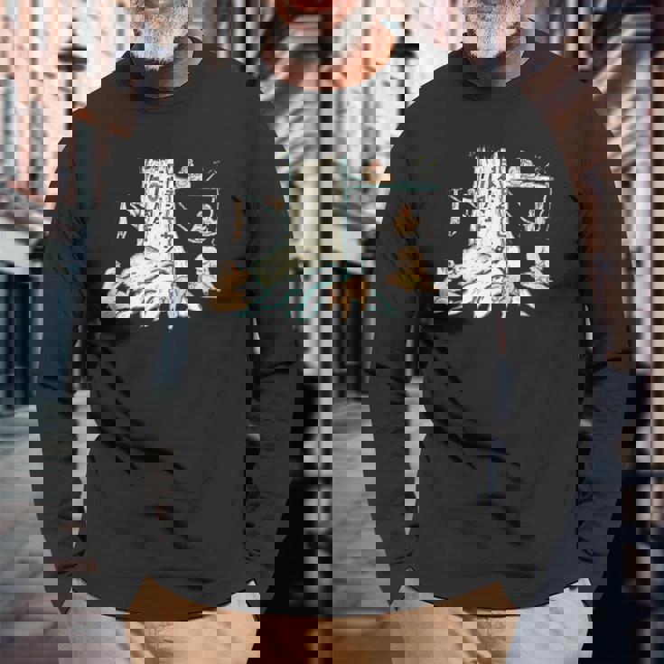 ニホンザル 感謝祭2026 長袖tシャツ 長袖Tシャツ 高齢者への贈り物