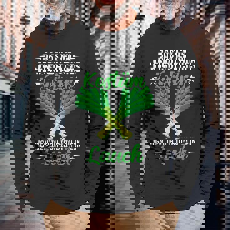 メンズ ネギ コスチューム ジム 風刺 パンパー ニッケルネギ 長袖Tシャツ 高齢者への贈り物