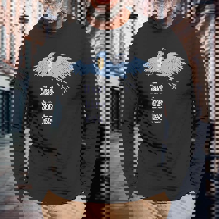 ハシビロコウさん 『いん ざ すかい』どうぶつフレンズ 動物園の生き物 大きな鳥 長袖Tシャツ 高齢者への贈り物