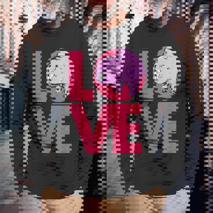 ハダカデバネズミ 長袖Tシャツ 高齢者への贈り物