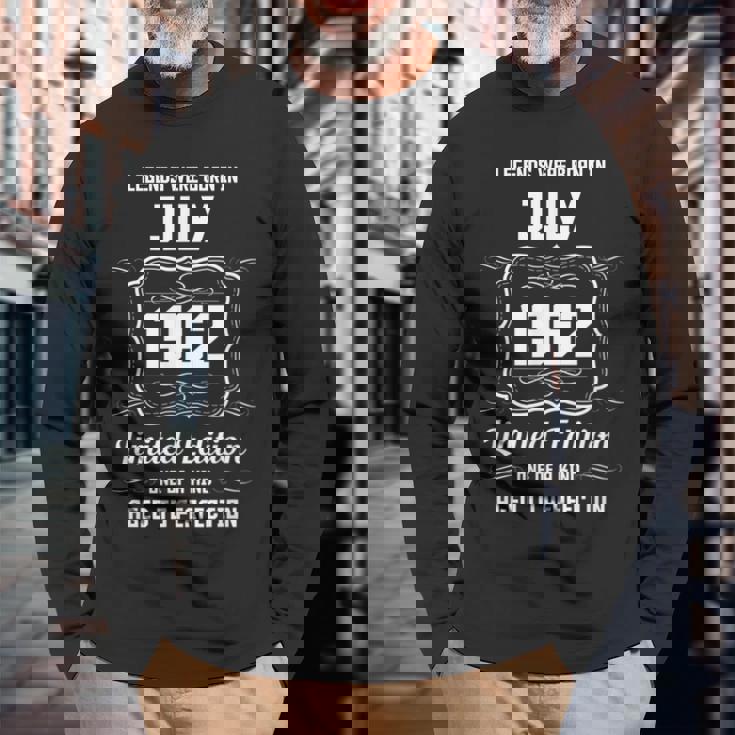 ハッピーバースデー 1962年 7月 長袖Tシャツ 高齢者への贈り物