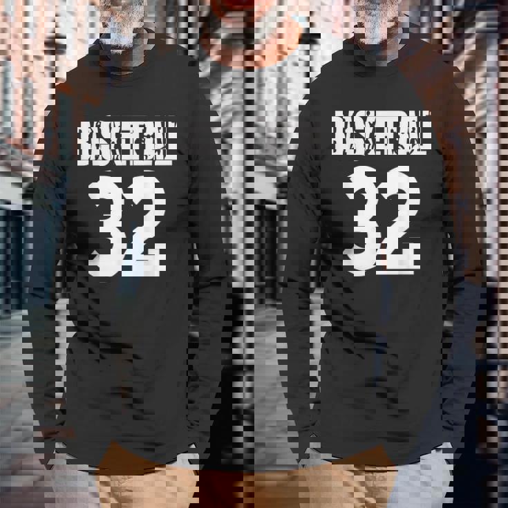 バスケットボール ナンバー32、私のお気に入りのバスケットボール選手番号 長袖Tシャツ 高齢者への贈り物