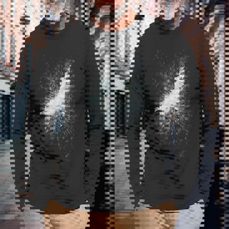 バットマン ダークナイト ライジズ ティーザー ポスター 長袖Tシャツ 高齢者への贈り物