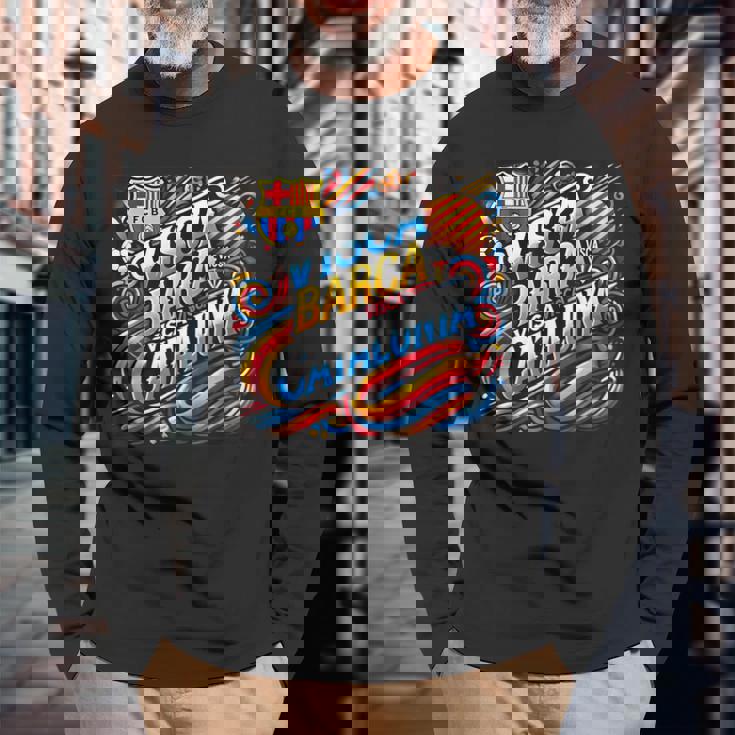 バルセロナ フットボール クラブ スペイン エスパーナ バルセロナ メンズ レディース 長袖Tシャツ 高齢者への贈り物