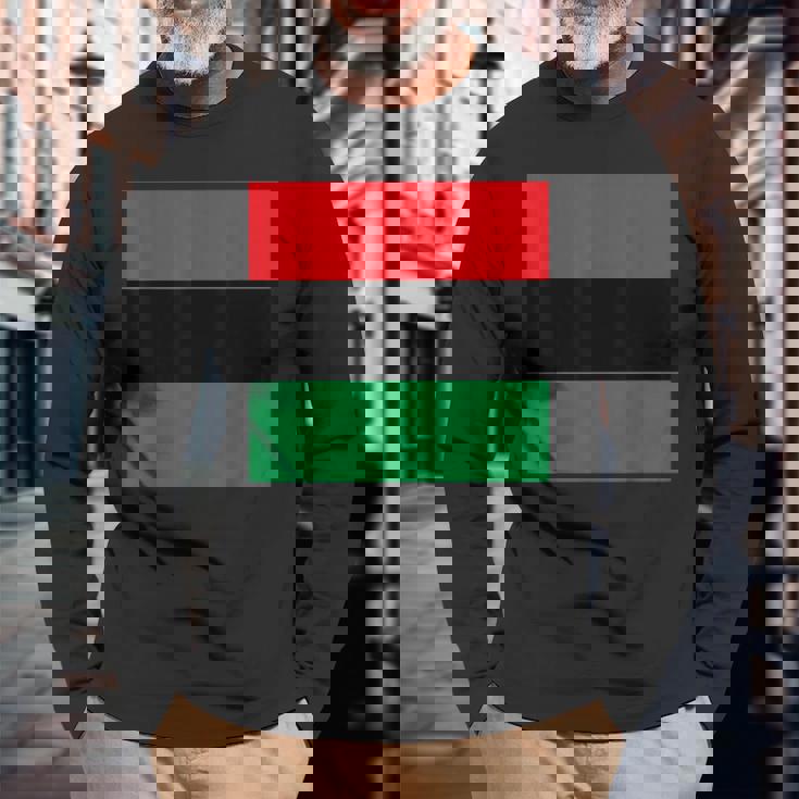 パンアフリカ国旗tシャツ 長袖Tシャツ 高齢者への贈り物