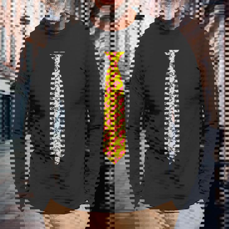 ビデオゲームコントローラープリントネクタイtシャツ。 長袖Tシャツ 高齢者への贈り物