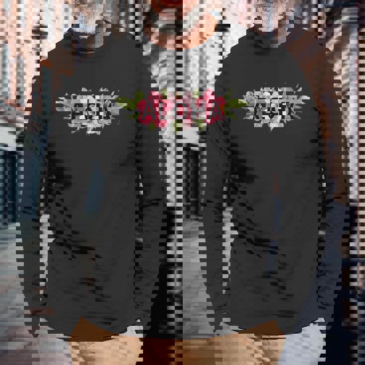 フラダンス フラ レッスン用 アロハ トロピカル ハワイ ハイビスカス Hawaii ハワイアン かわいい 長袖Tシャツ 高齢者への贈り物