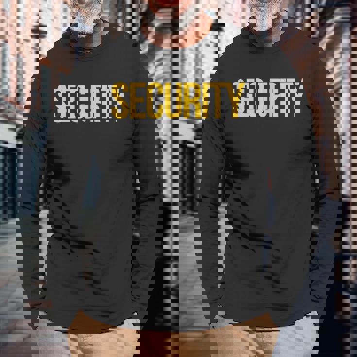 フロントセキュリティバックにセキュリティガード。 長袖Tシャツ 高齢者への贈り物