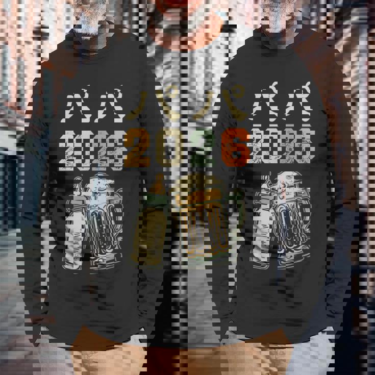 プレパパ2026・パパになりました・妊娠報告 パパ・パパになる予定 長袖Tシャツ 高齢者への贈り物