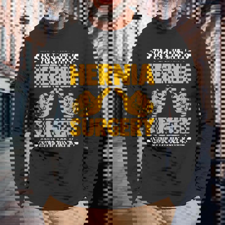 ヘルニア 手術 患者 回復 お見舞い 駄じゃれ 長袖Tシャツ 高齢者への贈り物