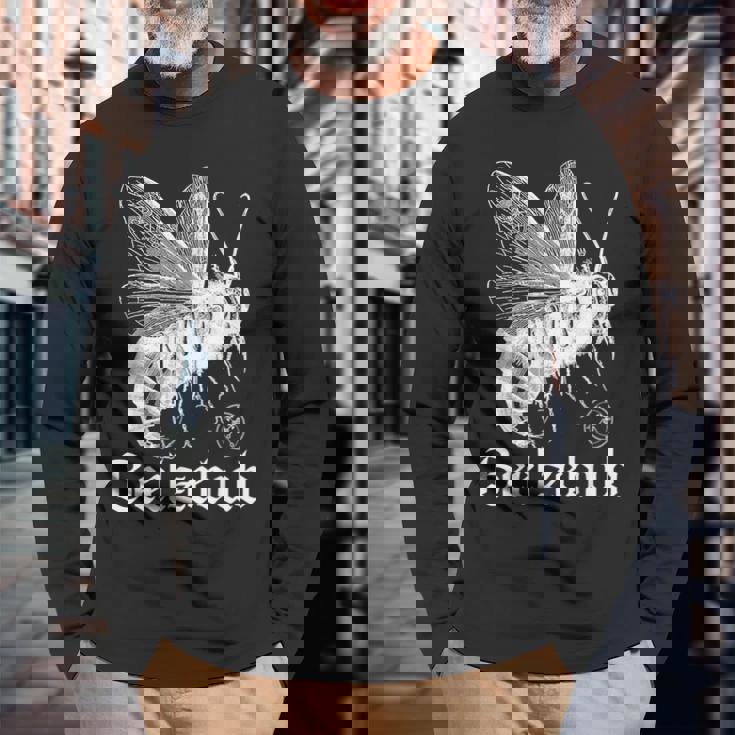 ベルゼブブ フライ 悪魔 ゴシック マジック 異教 ウィッカン 悪魔 Wt 長袖Tシャツ 高齢者への贈り物