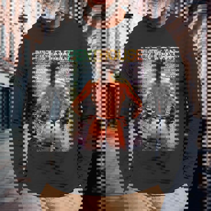 ペントハウスマガジン 1985年11月 Xxx ビキニモデル ビンテージビーチ 長袖Tシャツ 高齢者への贈り物