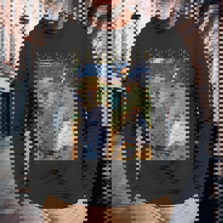 ポール・ゴーギャン マンゴーの木、マルティニーク 長袖Tシャツ 高齢者への贈り物