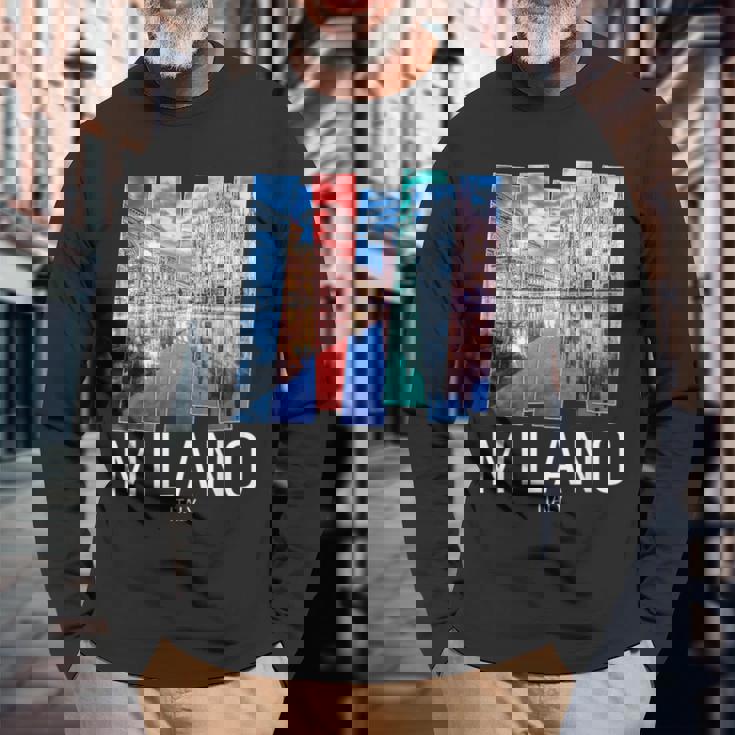 ミラノ シャツ レディース メンズ ミラノ イタリア お土産 ギフト 長袖Tシャツ 高齢者への贈り物