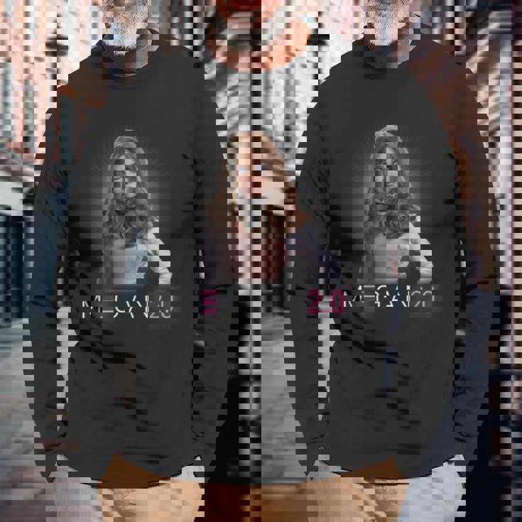 ミーガン 20 Face Of Fear 長袖Tシャツ 高齢者への贈り物