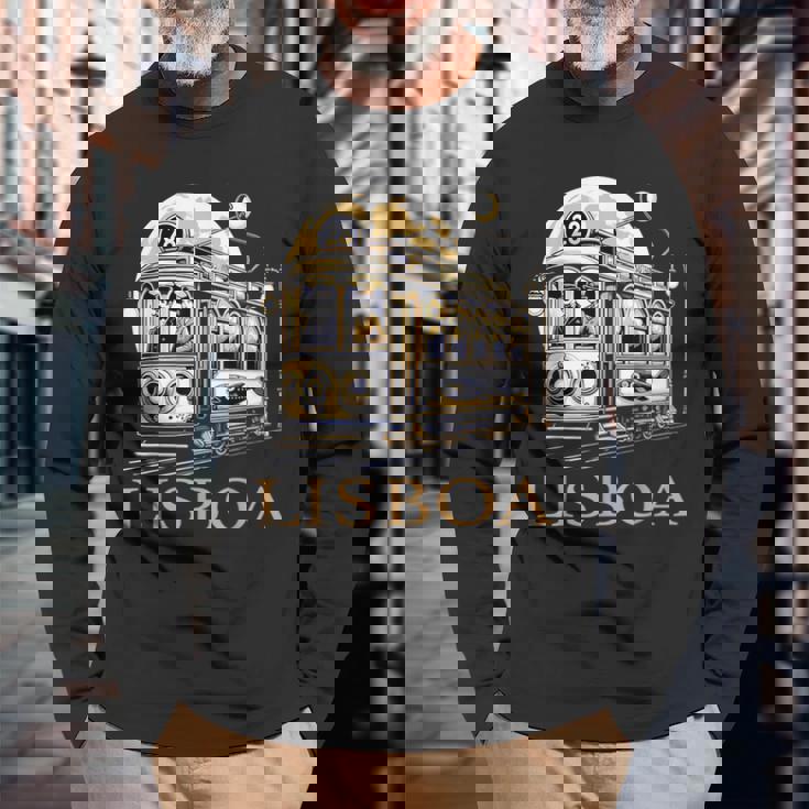 リスボン ヴィンテージ ポルトガル 長袖Tシャツ 高齢者への贈り物