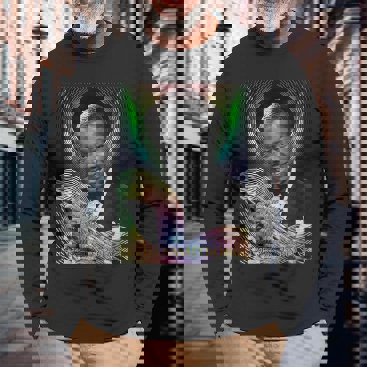 ルイアームストロング_002 長袖Tシャツ 高齢者への贈り物