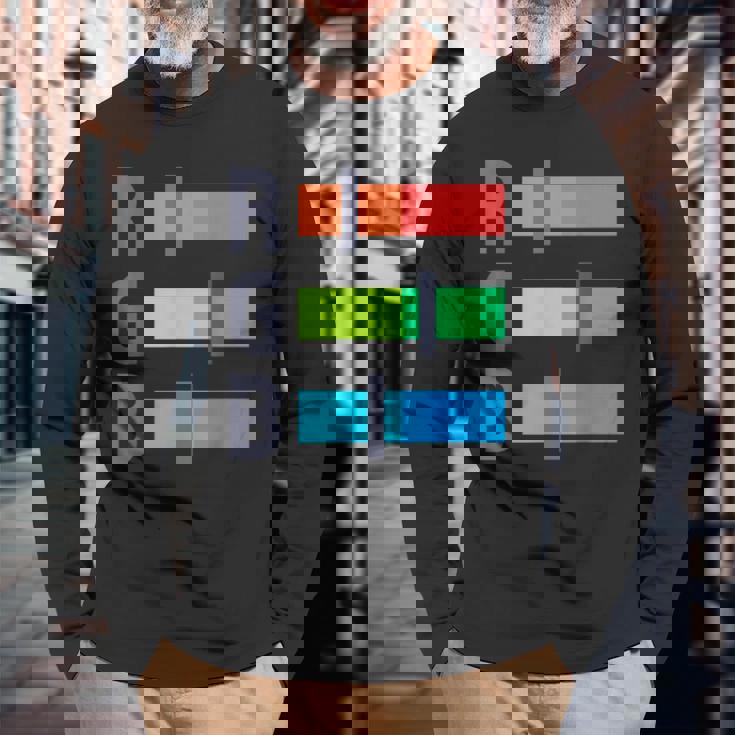 レッド グリーン ブルー Rgb カラー モデル アーティスト 長袖Tシャツ 高齢者への贈り物