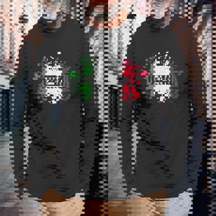 レトロ イタリア シティ ポッツォーリ 長袖Tシャツ 高齢者への贈り物