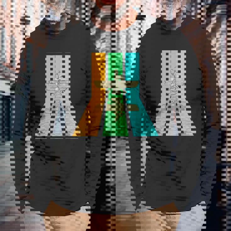 レトロ80年代ヴィンテージ風アヌンナキ 長袖Tシャツ 高齢者への贈り物