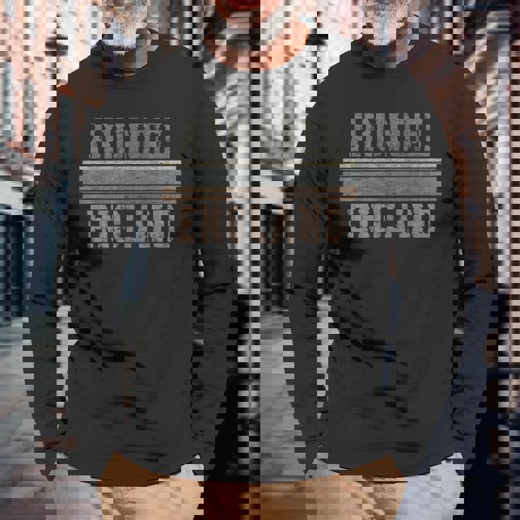 レトロアランデルイングランド 長袖Tシャツ 高齢者への贈り物