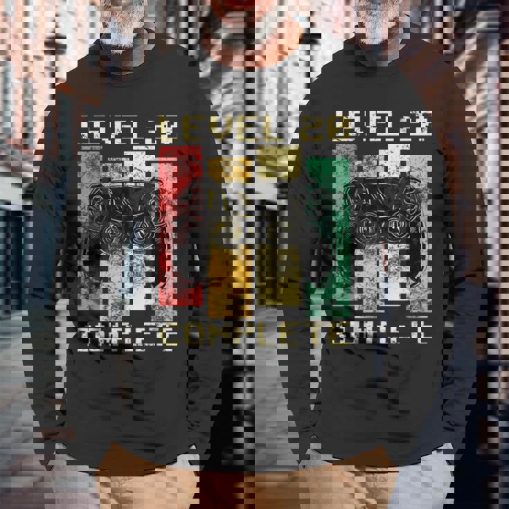 レベル20コンプリート20歳誕生日プレゼントゲーマー 長袖Tシャツ 高齢者への贈り物