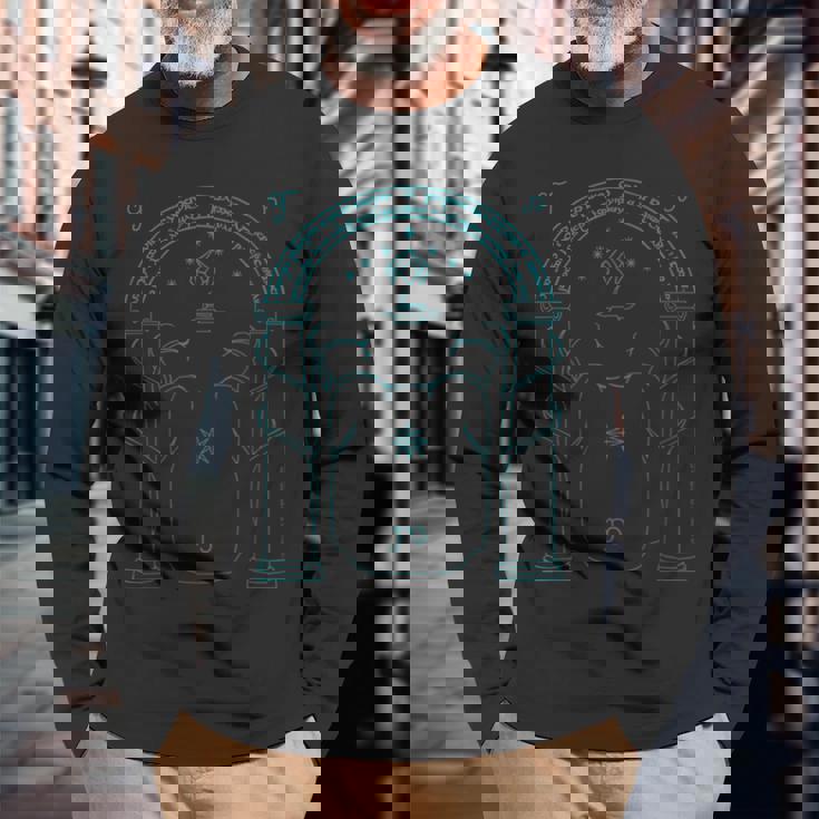 ロード・オブ・ザ・リング ドゥリンのドア 長袖Tシャツ 高齢者への贈り物