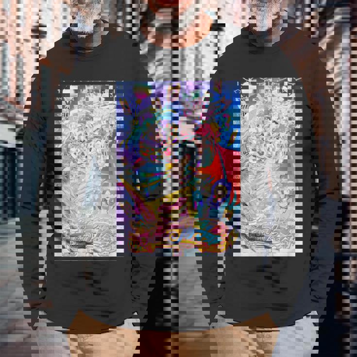 ワッチャプリマジ！ デザインa 長袖Tシャツ 高齢者への贈り物