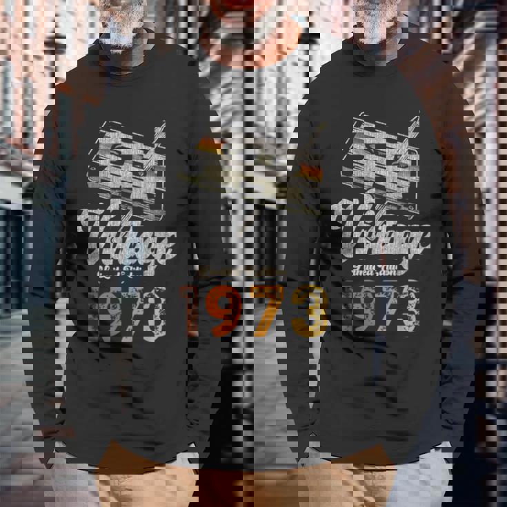 ヴィンテージ1973 カセット・ペンシル 53歳の誕生日 長袖Tシャツ 高齢者への贈り物