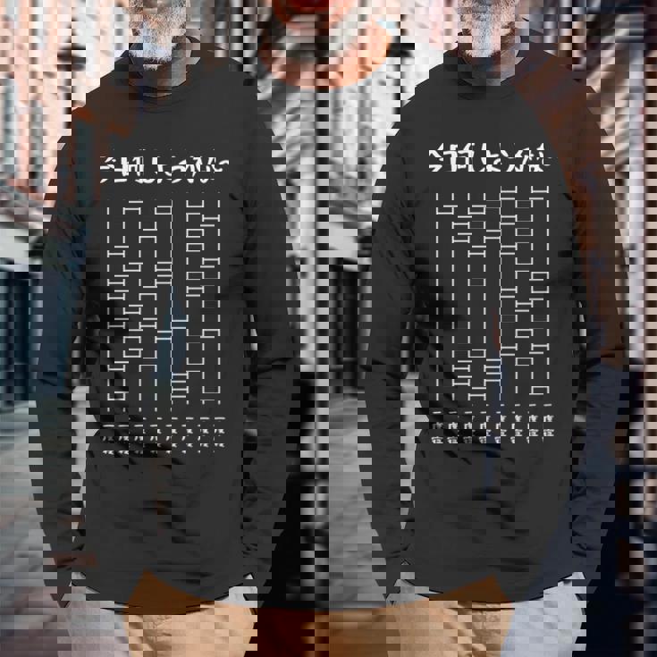 今日何しようかなー あみだくじの面白ネタ 二度寝 あみだくじ ギャグ ジョーク お布団好き おもしろ 長袖tシャツ 長袖Tシャツ 高齢者への贈り物