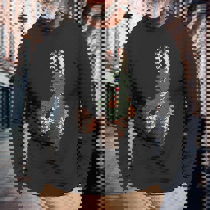 初代うさぎ星人 長袖Tシャツ 高齢者への贈り物