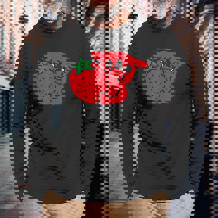 千葉県ご当地キャラいちごバージョン 長袖Tシャツ 高齢者への贈り物