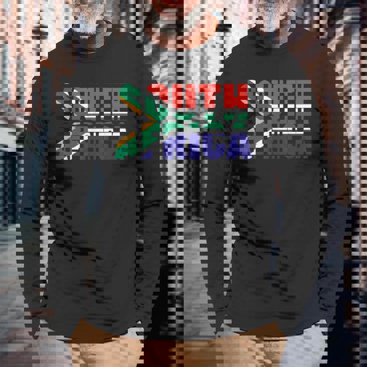 南アフリカ 国旗 南アフリカ 長袖Tシャツ 高齢者への贈り物