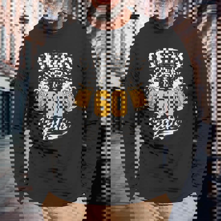 応援&ビール 60歳 還暦 ビール飲み会 長袖Tシャツ 高齢者への贈り物