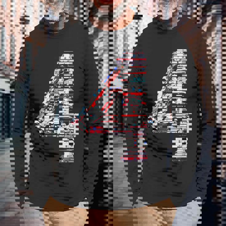 救急車 テーマ 4歳の誕生日 キッズ 男の子 4歳 長袖Tシャツ 高齢者への贈り物