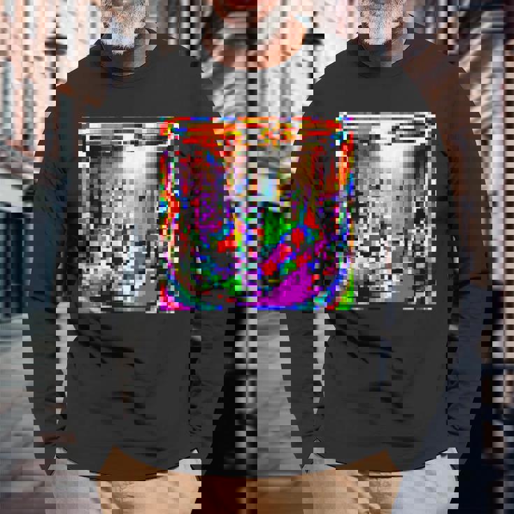 敵対的 アンチフェイシャル認識 カモフラージュ インビジビリティ 長袖Tシャツ 高齢者への贈り物